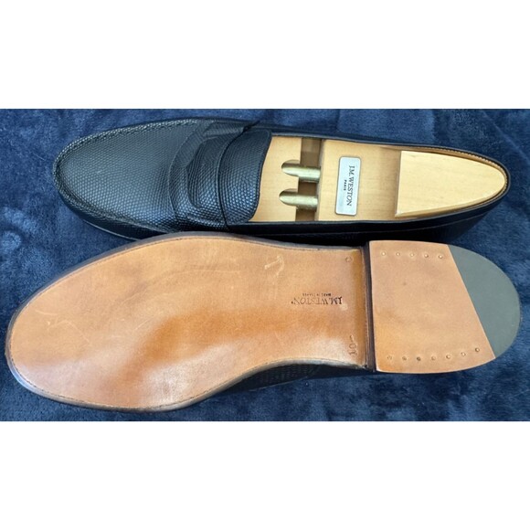 JM Weston 180 Loafer in Black Lizard - 10.5CEU/11US - Picture 8 of 10